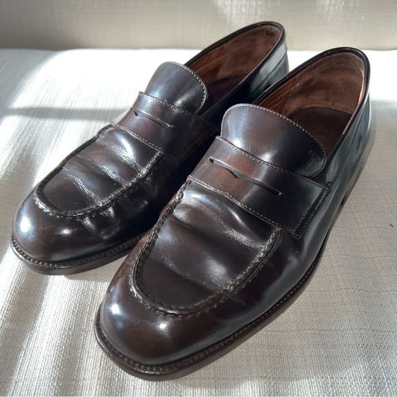 Tod's Penny Loafers Brown Leather Men's Size US 9M - Picture 2 of 14